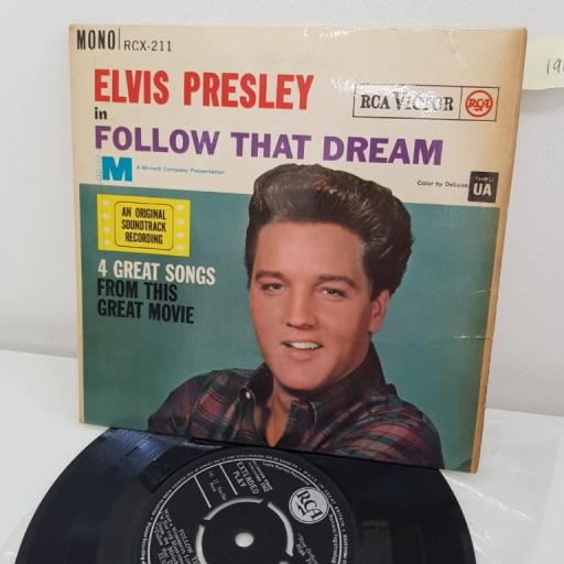 ELVIS PRESLEY, follow that dream and angel, B side what a wonderful life and I'm not the marrying kind, RCX-211, 7" EP