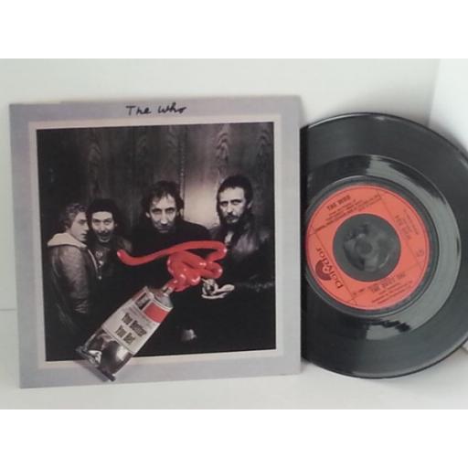 THE WHO you better you bet, 7 inch single, WHO 4