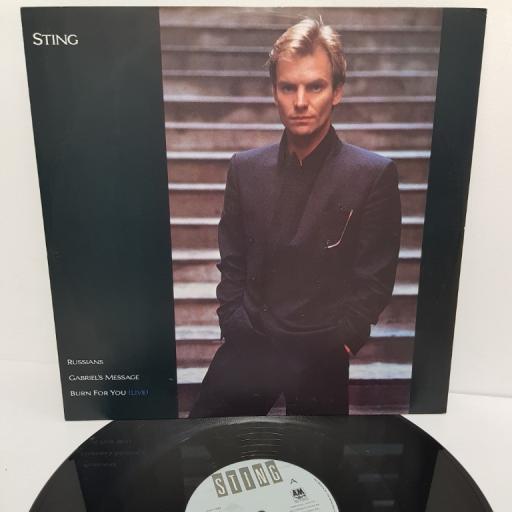 STING, russians, B side gabriel's message + I burn for you (live), AMY 292, 12" single