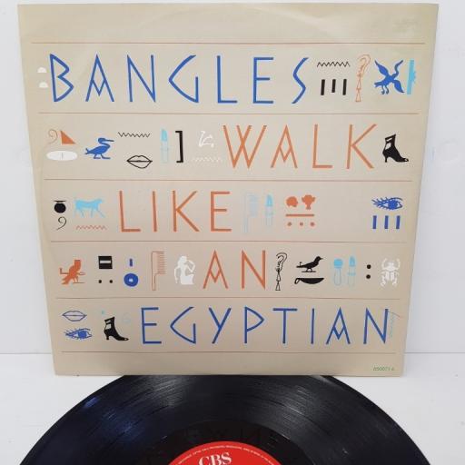 BANGLES, walk like an egyptian (extended dance mix) + not like you, B side (dub mix) + (a capella mix), 650071 6, 12" single