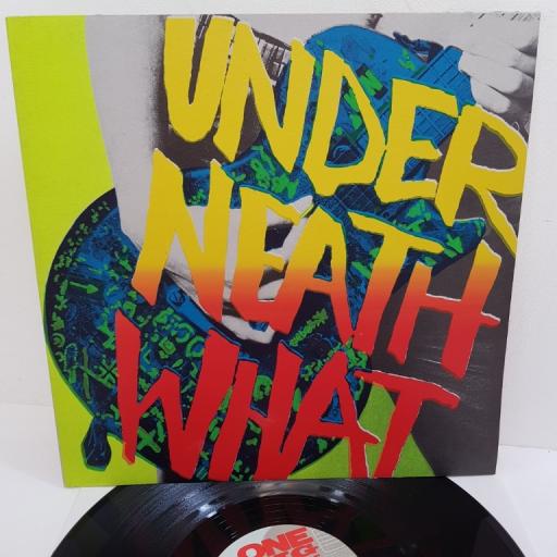 UNDER NEATH WHAT, firebomb telecom + springtime in my skull, B side 2000 light years from home, OBG 005T, 12" single, limited edition