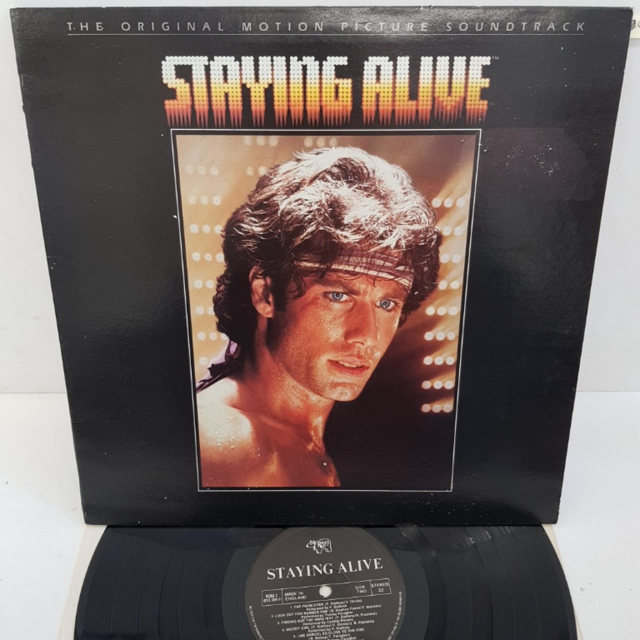 Bee Gees Frank Stallone Tommy Faragher Cynthia Rhodes The Original Motion Picture Soundtrack Staying Alive Rsbg 3 12 Lp Black Rso Label