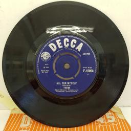 THEM - Here Comes The Night, B side - All For Myself, 7"single, silver DECCA logo on blue label, F.12094