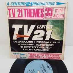 BARRY GRAY ORCHESTRA, SYLVIA ANDERSON, PETER DYNELEY, DAVID GRAHAM AND MORE - T.V 21 Themes, 7 inch mini album, MA 105. Blue label with black font