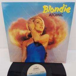 BLONDIE - Atomic, 12" single, B side: Die Young Stay Pretty, Heroes. CHS 12 2410, blue CHRYSALIS label