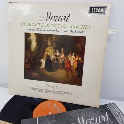 MOZART, VIENNA MOZART ENSEMBLE, WILLI BOSKOVSKY - Complete Marches & Dances Volume 8 , 12 inch LP, MONO. LXT 6247, orange/silver label