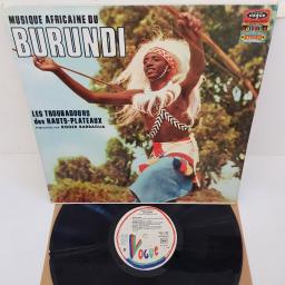 ROGER BARBAGLIA - Musique Africaine Du Burundi: Les Troubadours Des Hauts-Plateaux, CLVLX 296, 12"LP