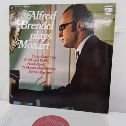 ALFRED BRENDEL, MOZART, ACADEMY OF ST.MARTIN-IN-THE-FIELDS, NEVILLE MARRINER - Alfred Brendel Plays Mozart piano concertos K.414 and K.453 , 12 inch LP, 6500 140, red label with silver font