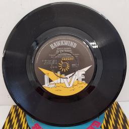 HAWKWIND - Live - Shot Down The Night, B side - Urban Guerilla, 7"single, BRO 98, black/yellow printed label