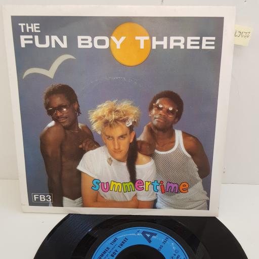 THE FUN BOY THREE - Summer Time, B side - Summer of '82, 7 inch single, CHS 2629. Blue label with black font