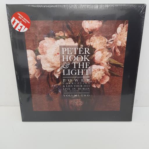 PETER HOOK & THE LIGHT - Power, Corruption & Lies Tour 2013 Live In Dublin The Academy 22/11/13 Volume 2, 12 inch LP, limited edition. LETV550LP, red vinyl.