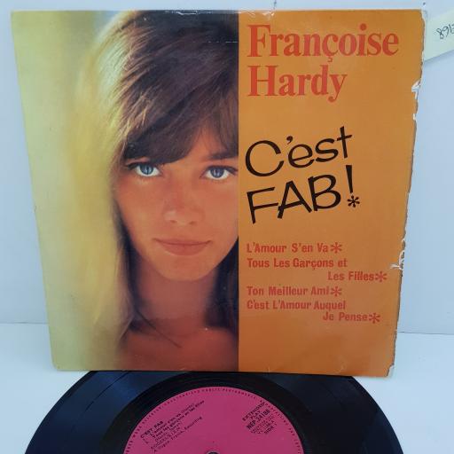 FRANCOISE HARDY - C'est Fab! 7 inch single, NEP 24188, pink label with black font