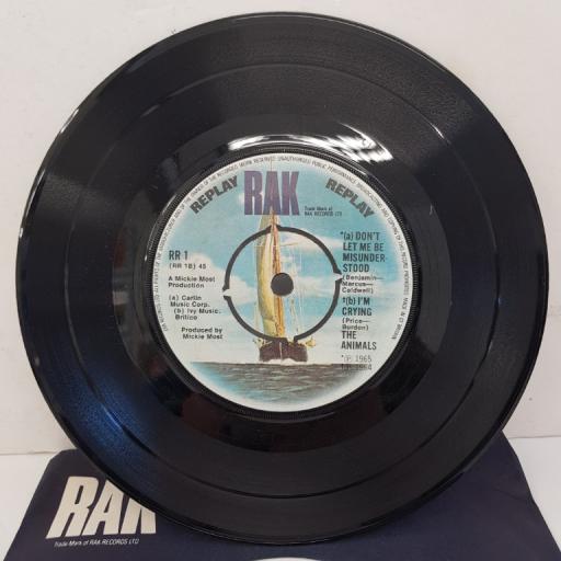 THE ANIMALS - The House of the Rising Sun, B side - Don't Let Me Be Misunderstood, I'm Crying, 7"single, PROMO. RR 1