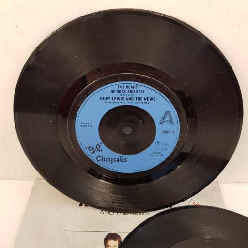 HUEY LEWIS AND THE NEWS - The Heart Of Rock And Roll, B: Hope You Love Me Like You Say You Do, C: Tattoo (Giving It All Up For Love), D: Bad Is Bad. 2x7", limited edition, reissue. HUEYD 4