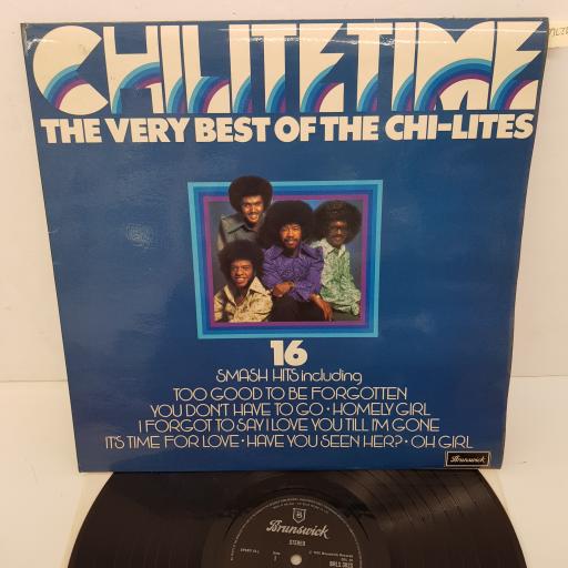 THE CHI-LITES - Chi-Lite Time, The Very Best Of The Chi-Lites, 12 inch LP, COMP. BRLS 3023, black label with silver font