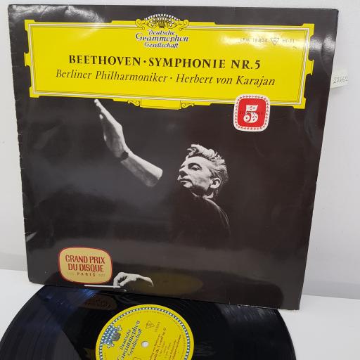 BEETHOVEN - BERLINER PHILHARMONIKER, HERBERT VON KARAJAN - Symphonie Nr. 5, 12 inch LP, LPM 18804, yellow label - 1st press