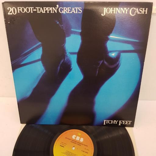 JOHNNY CASH - Itchy Feet, 20 Foot-Tappin' Greats, 12"LP, COMP. CBS 10009, orange/yellow CBS label