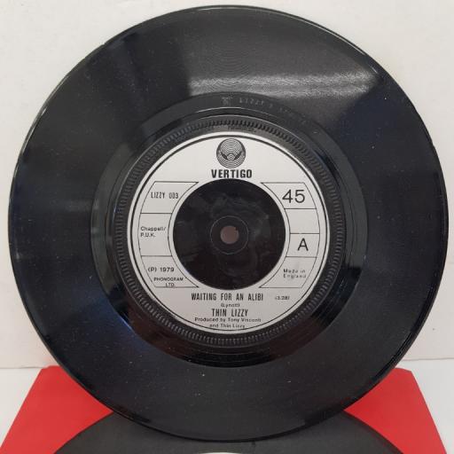 THIN LIZZY - Waiting For An Alibi, B side - With Love, 7"single, injection moulding, removable centre. LIZZY 003