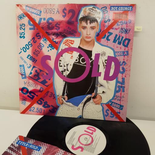 BOY GEORGE - Sold, V 2430, 12 inch LP, white label with pink/black font