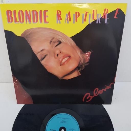 BLONDIE - Rapture, CHS 12 2485, 12" SPECIAL DISCO MIX. B side - Live It Up Extended Version