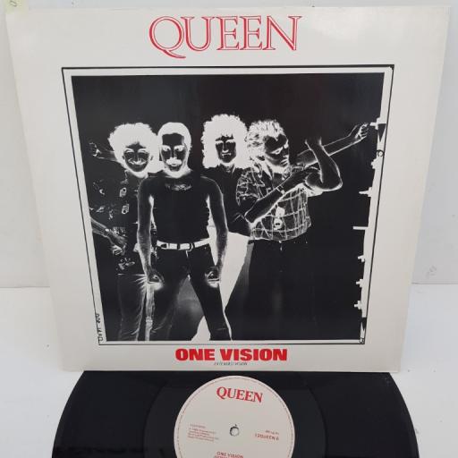 QUEEN - One Vision, extended version 12" single, B side Blurred Vision, 12 QUEEN 6