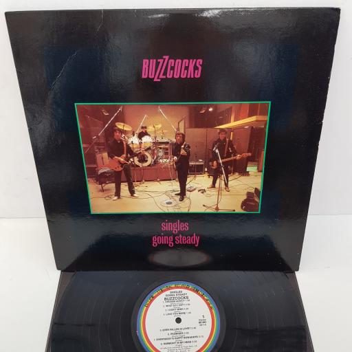 BUZZCOCKS - Singles Going Steady, 12 inch LP, COMP. SP 001, white label with rainbow ring