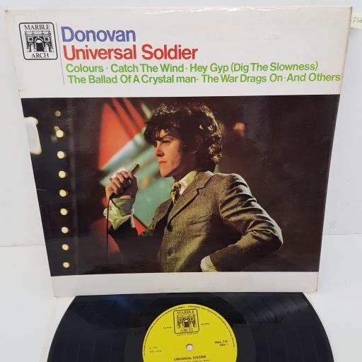 DONOVAN - Universal Soldier, 12 inch LP, COMP. MAL 718, yellow label with black font
