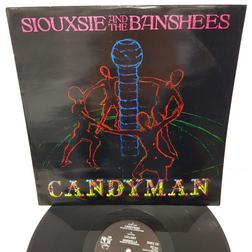 SIOUXSIE AND THE BANSEES - Candyman, B side - Lullaby, Umbrella, 12 inch single, SHEX 10, black/white label