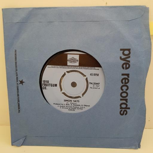 1910 FRUITGUM CO. - Simon Says, B side - Reflections From The Looking Glass, 7 inch single, 7N.25447. 4 prong centre, blue/black label
