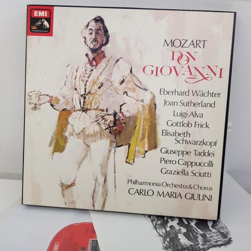 MOZART - PHILHARMONIA ORCHESTRA & CHORUS, CARLO MARIA GIULINI- Don Giovanni, 3x12 inch LP, reissue. SLS 5083, red labels