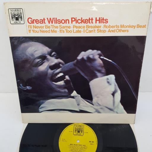 WILSON PICKETT - Great Wilson Pickett Hits, MAL 681, 12"LP, REISSUE, MONO, yellow MARBLE ARCH label