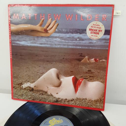 MATTHEW WILDER - I Don't Speak The Language, 12 inch LP, 25785, blue label with printed yellow Epic