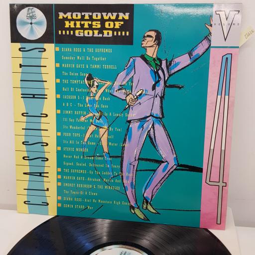 DIANA ROSS & THE SUPREMES, MARVIN GAYE & TAMMI TERRELL, THE TEMPTATIONS, JACKSON 5, JIMMY RUFFIN AND MORE - Motown Hits of Gold Vol. 4, 12 inch LP, COMP. WL 72404. White/blue label