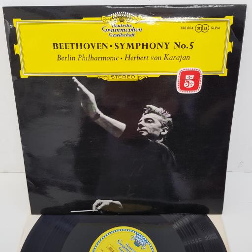 BEETHOVEN, BERLIN PHILHARMONIC, HERBERT VON KARAJAN - Symphony Nr. 5, 12 inch LP, 138 804 SLPM, 1st press