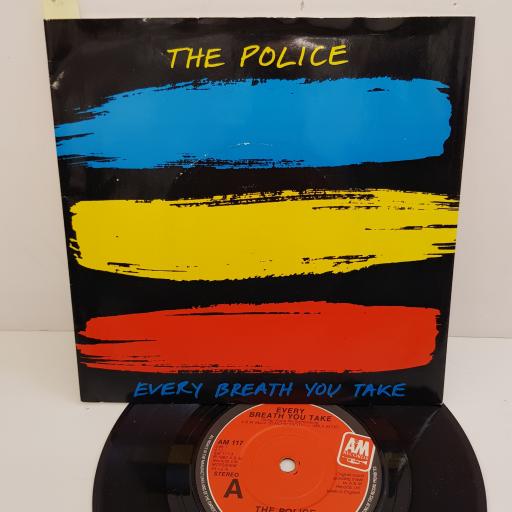 THE POLICE - Every Breath You Take, B side - Murder By Numbers, 7 inch single, AM 117. Red label with black font