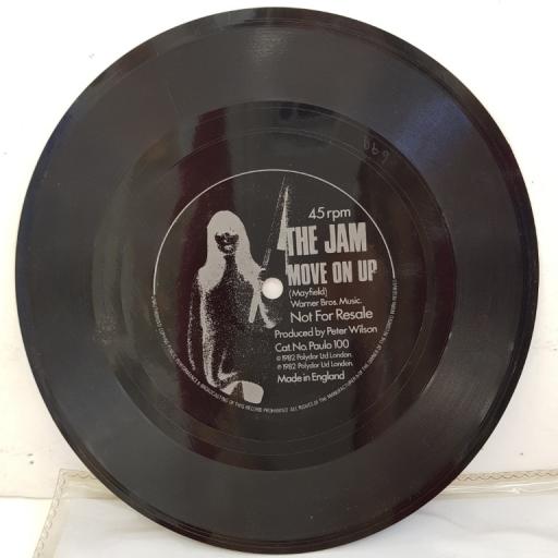 THE JAM - Move On Up, flexi disc, 7"promo, PAULO 100, silver font