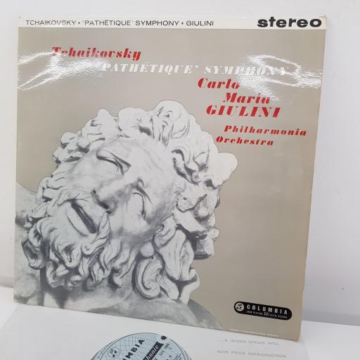 TCHAIKOVSKY, CARLO MARIA GUILINI, PHILHARMONIA ORCHESTRA - Symphony No.6 in B minor, Op.74 'Pathetique', 12 inch LP, SAX 2368, turquoise/silver hatched label - 1st press