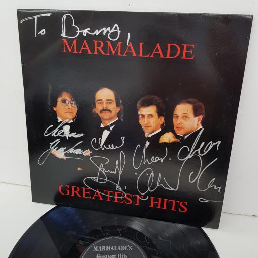 MARMALADE - Marmalade's Greatest Hits, SIGNED COPY 12 inch LP, COMP., black label with silver font
