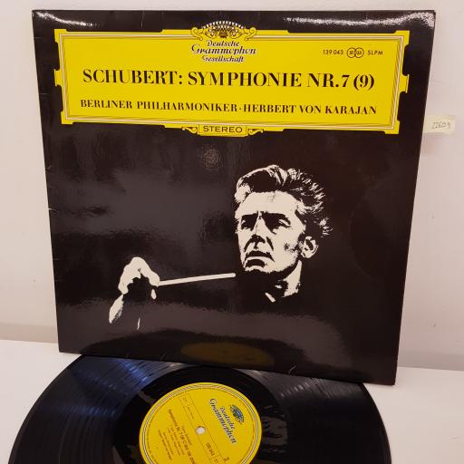 SCHUBERT - BERLINER PHILHARMONIKER, HERBERT VON KARAJAN - Symphonie Nr. 7 9 , 12 inch LP, 139 043 SLPM, yellow label