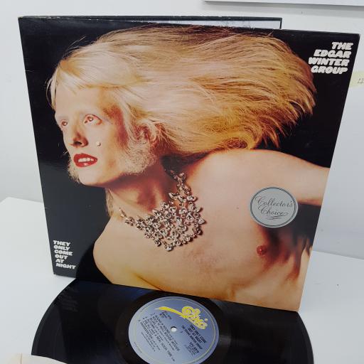 THE EDGAR WINTER GROUP - They Only Come Out At Night, EPC 32518, 12 inch LP, reissue. Blue label with yellow Epic print