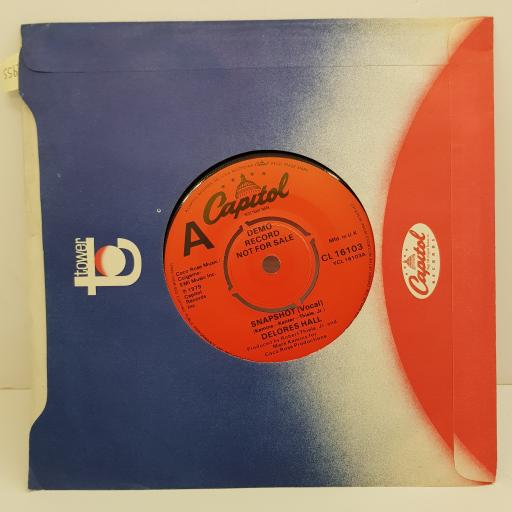 DELORES HALL - Snapshot Vocal , B side - Snapshot Instrumental , 7 inch single, PROMO. CL 16103, red label, 4 prong centre