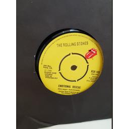 THE ROLLING STONES - emotional rescue. RSR105, 7" single