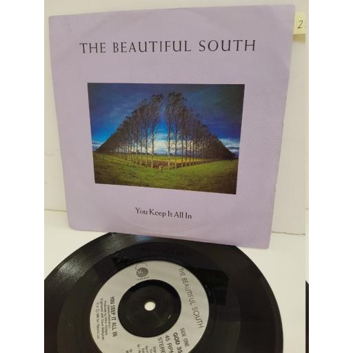 THE BEAUTIFUL SOUTH - you keep it all in . GOD35, 7" single
