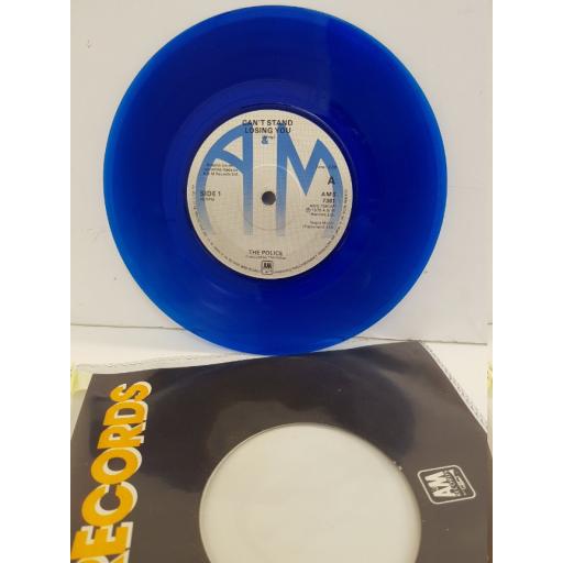 THE POLICE can't stand losing you AMS7381 7" blue vinyl