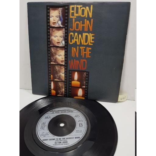 ELTON JOHN - candle in the wind. EJS15, 7" PCTURE SLEEVE single