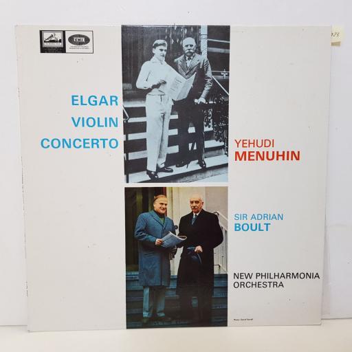 YEHUDI MENUHIN, SIR ADRIAN BOULT, NEW PHILHARMONIA ORCHESTRA - elgar violin concerto. OASD2259, 12"LP