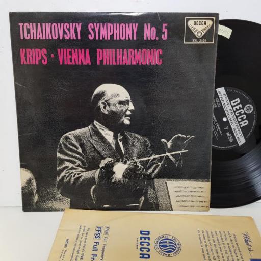 TCHAIKOVSKY, KRIPS, VIENNA PHILHARMONIC - symphony no.5. SXL2109, 12"LP