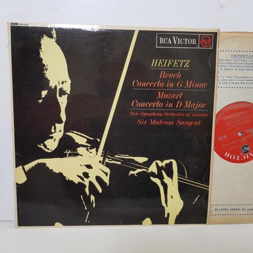 JASCHA HEIFETZ - bruch concerto & mozart concerto SB 6527 000 12" LP.