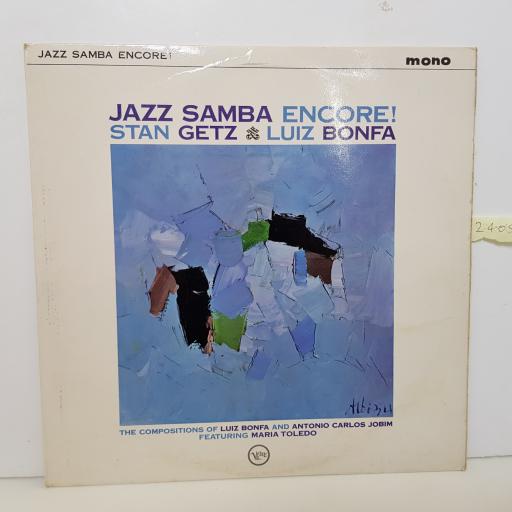 STAN GETZ & LUIZ BONFA - jazz samba encore VLP 9038 000 12" LP. MONO