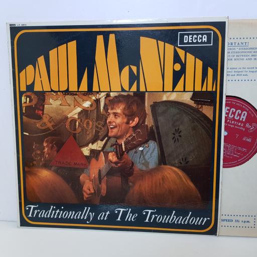 PAUL MCNEILL - traditionally at the troubadour LK 4803 000 12" LP.